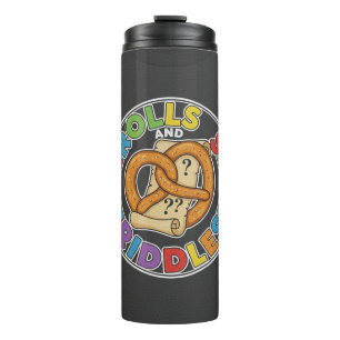 Rolls and Riddles – Tabletop Tales Tee Thermal Tumbler