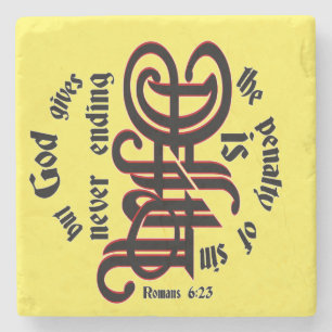 Rom 6:23 stone coaster