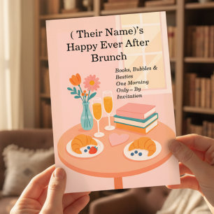 Rom-Com Brunch Book Club Birthday Party Invitation