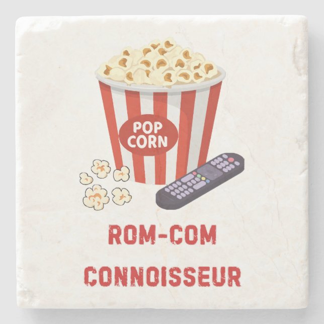 Rom-Com Connossieur Stone Coaster (Front)