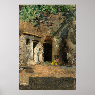 Roma Caves, Mariano Fortuny Marsal Fine Art Poster