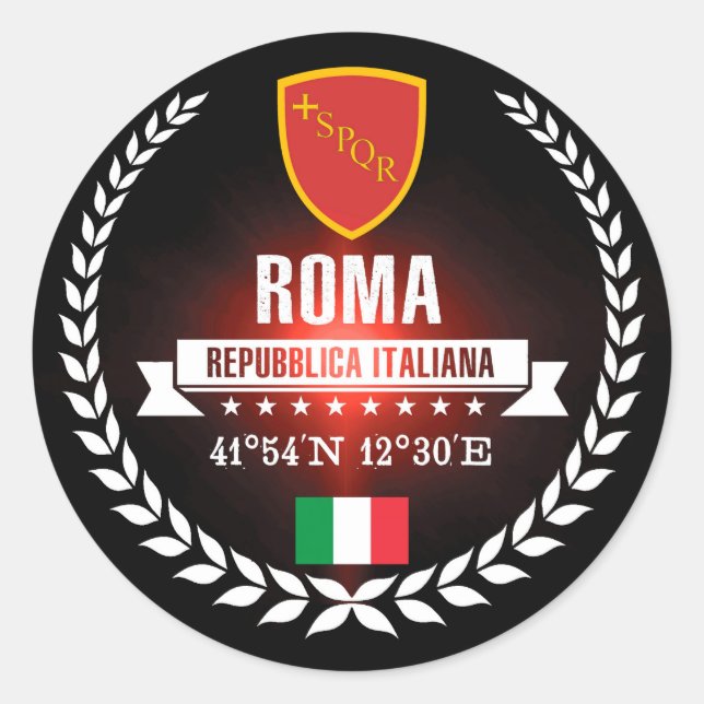 Roma Classic Round Sticker (Front)