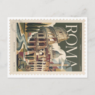Roma Classica Vintage Stamp Postcard