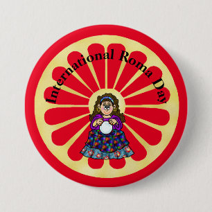 Roma Day Gypsy Fortune Teller Button