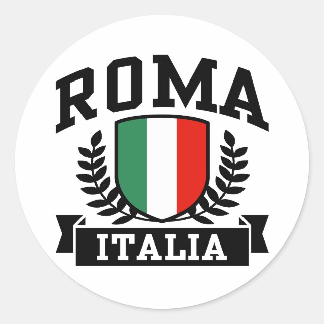 Roma Italia Classic Round Sticker (Front)