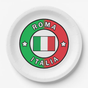Roma Italia Paper Plate