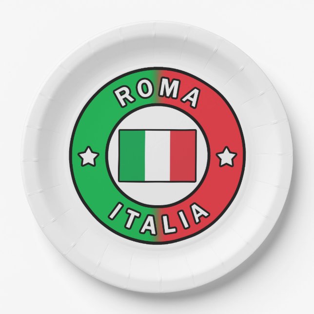 Roma Italia Paper Plate (Front)