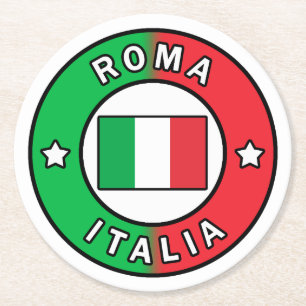 Roma Italia Round Paper Coaster