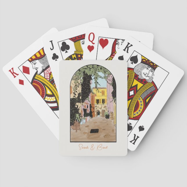 Roma Italy Wedding welcome bags. Wedding Favours. Playing Cards (Back)