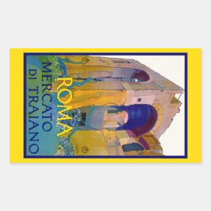 Roma ~ Mercato di Traiano Rectangular Sticker