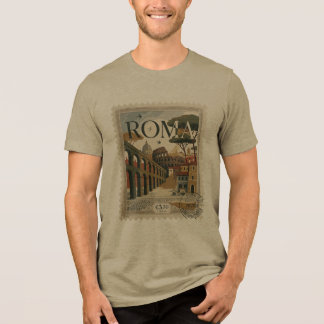 Roma Passeggiata Stamp Art | Italy Travel Gift Tri-Blend Shirt