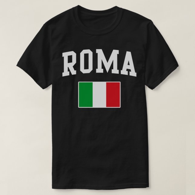 Roma Rome Italy Italian Italia Italiano Flag T-Shirt (Design Front)