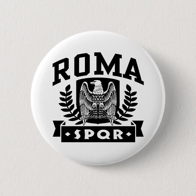 Roma SPQR 6 Cm Round Badge (Front)