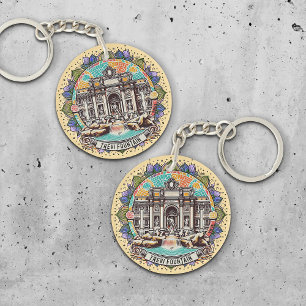 Roma Whispering Fountain Key Ring