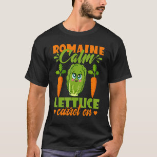 Romaine Calm Lettuce Carrot On Vegan Vegetarian Pu T-Shirt