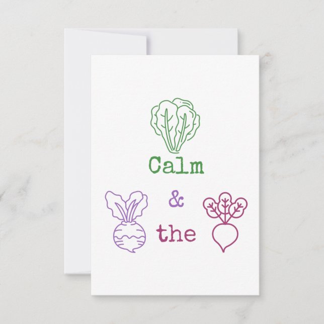 Romaine Calm & Turnip the Beet  Thank You Card (Front)