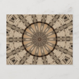 Roman Abstract Art Kaleidoscope Graphic Design Postcard