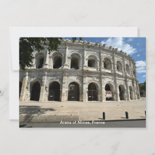 Roman Amphitheatre, Nimes, France on a Holiday Card