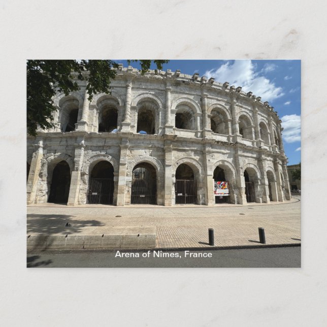 Roman Amphitheatre, Nimes, France on a Postcard (Front)