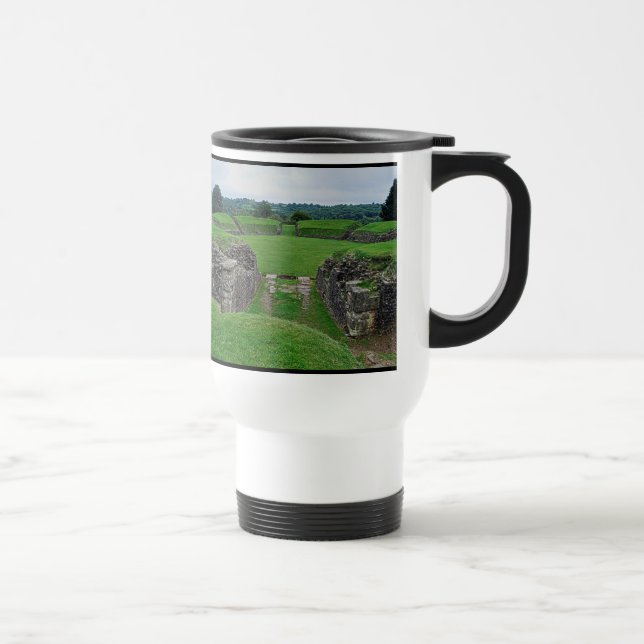 Roman Amphitheatre Ruins Caerleon, Wales Travel Mug (Right)