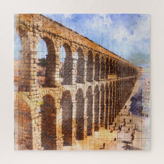 Roman Aqueducts, Segovia. Spain. Jigsaw Puzzle