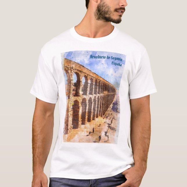 Roman Aqueducts, Segovia. Spain T-Shirt (Front)