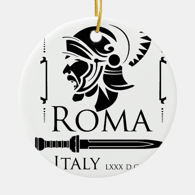 Roman Army - Legionary with Gladio Ceramic Tree Decoration (Front)