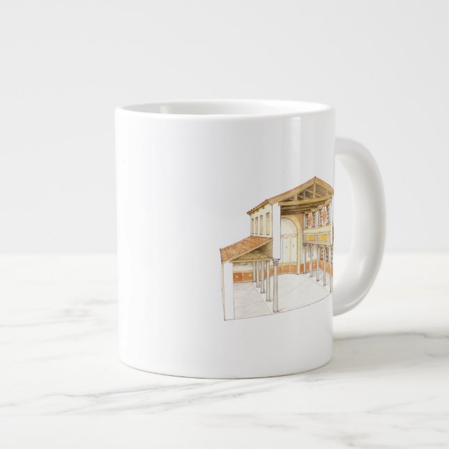 Roman basilica large coffee mug (Front Right)