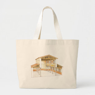 Roman basilica large tote bag