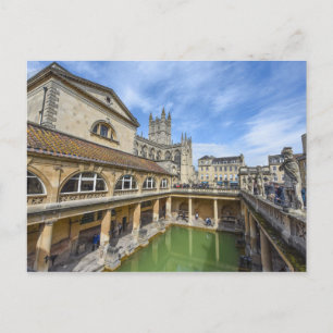 Roman Baths in Bath England Postcard