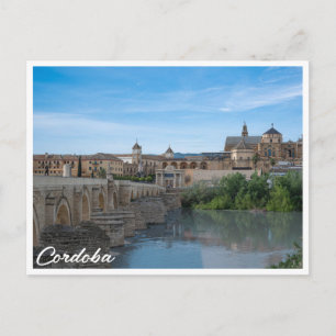 Roman Bridge and Cathedral in Cordoba, Spain Postcard