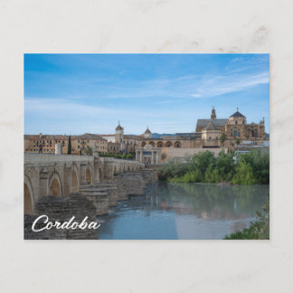 Roman Bridge and Cathedral in Cordoba, Spain Postcard