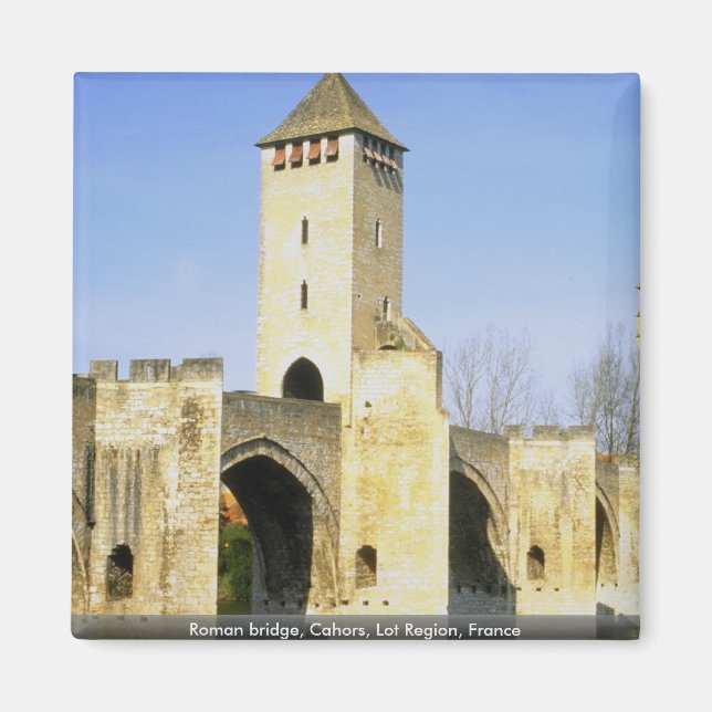 Roman bridge, Cahors, Lot Region, France Magnet (Front)