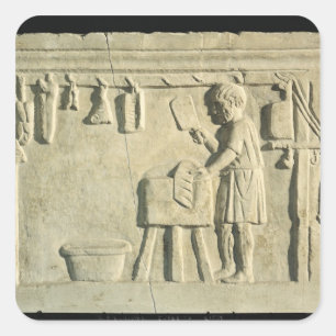 Roman Butcher's, relief Square Sticker