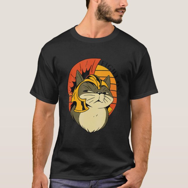 Roman Cat Soldier Helmet Costume A Galea Kitten Te T-Shirt (Front)