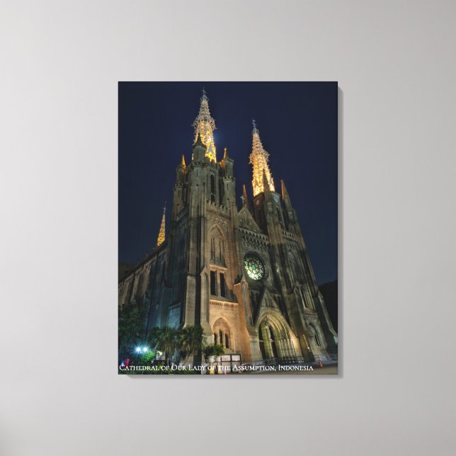 Roman Catholic Cathedral Church Architecture Canvas Print (Front)