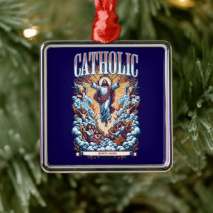 Roman Catholic Church Since AD33 Jesus Christ Metal Tree Decoration