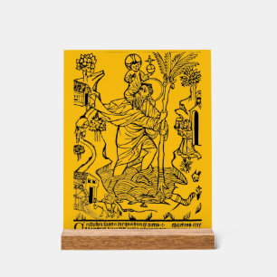 Roman Catholic Saint Christopher Acrylic Sign