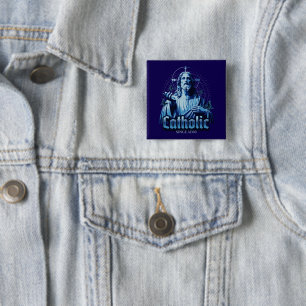 Roman Catholic Since AD33 Jesus Christ 15 Cm Square Badge