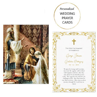 Roman Catholic Wedding Prayer Card
