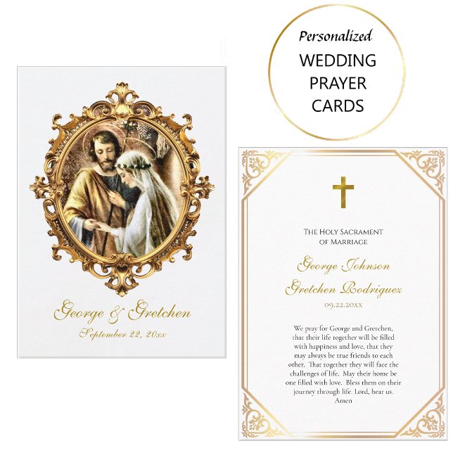 Roman Catholic Wedding Prayer Card Joseph and Mary (Creator Uploaded)