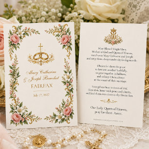 Roman Catholic Wedding Prayer Keepsake
