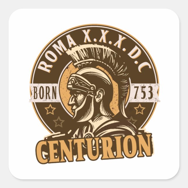 Roman Centurion Square Sticker (Front)
