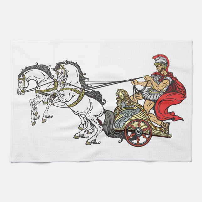 roman chariot tea towel (Horizontal)