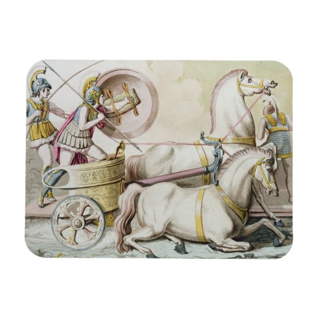 Roman Charioteers, from 'Costumi dei Romani', engr Magnet (Horizontal)