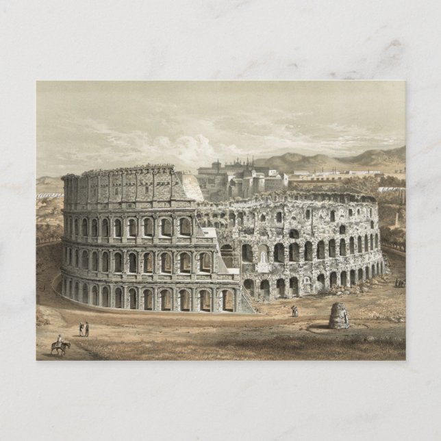 Roman Coliseum Vintage Art Postcard (Front)
