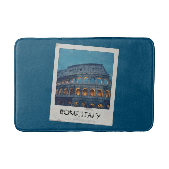 Roman Colosseum at Night Bath Mat (Front)
