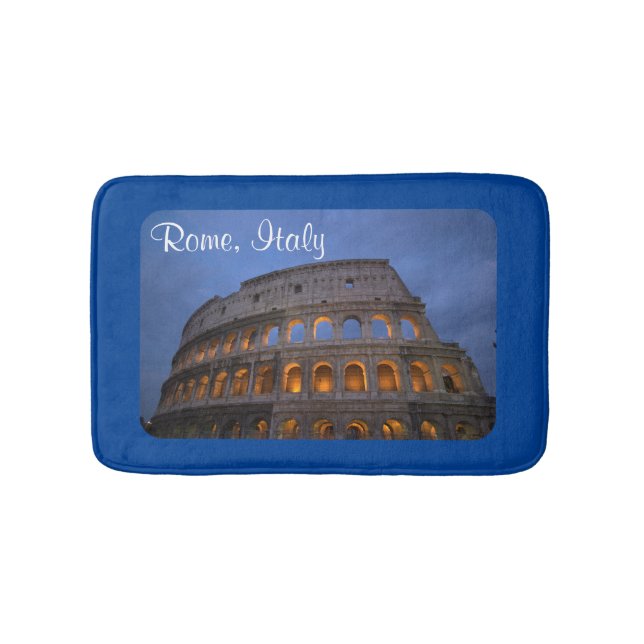 Roman Colosseum at Night Bath Mat (Front)