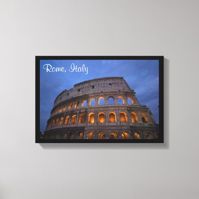 Roman Colosseum at Night Canvas Print (Front)