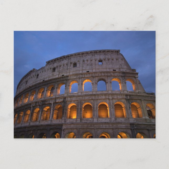 Roman Colosseum at Night Postcard (Front)